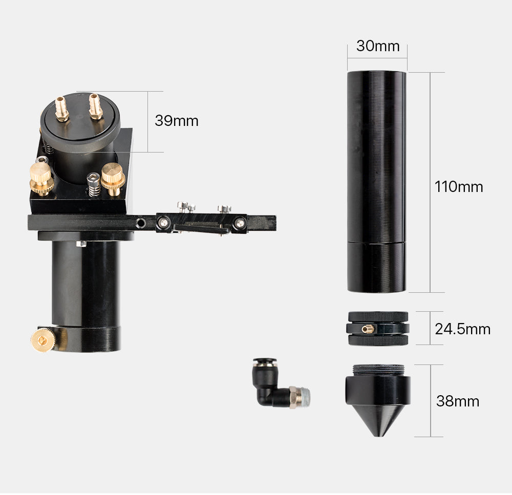 CO2 Laser Head /Mirror Mount / Set with water cooling interface