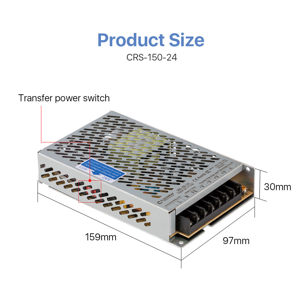 150W 24V Switch Power Supply for Stepper Motor and 3D Printer