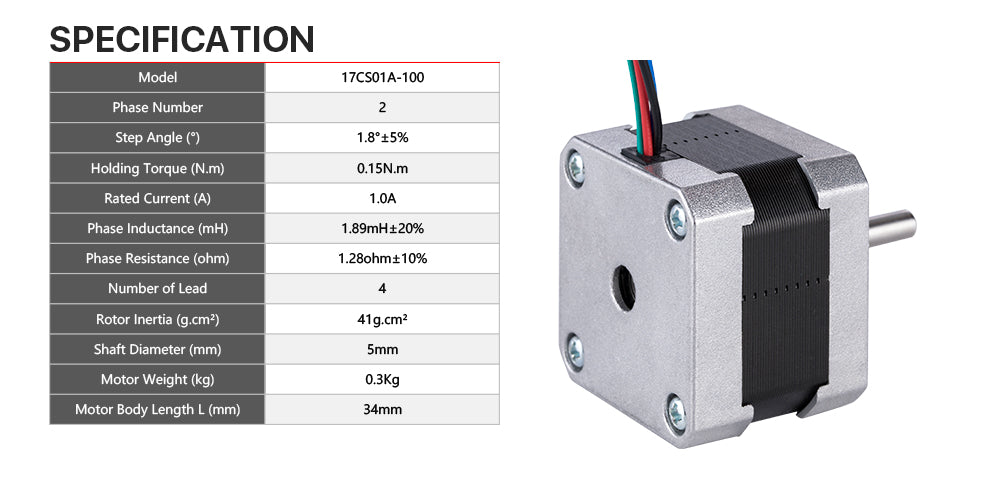 0.9 degree 3d printer 2.77v dc motor 400 full step nema 17 lead screw stepper motor with 4 wire