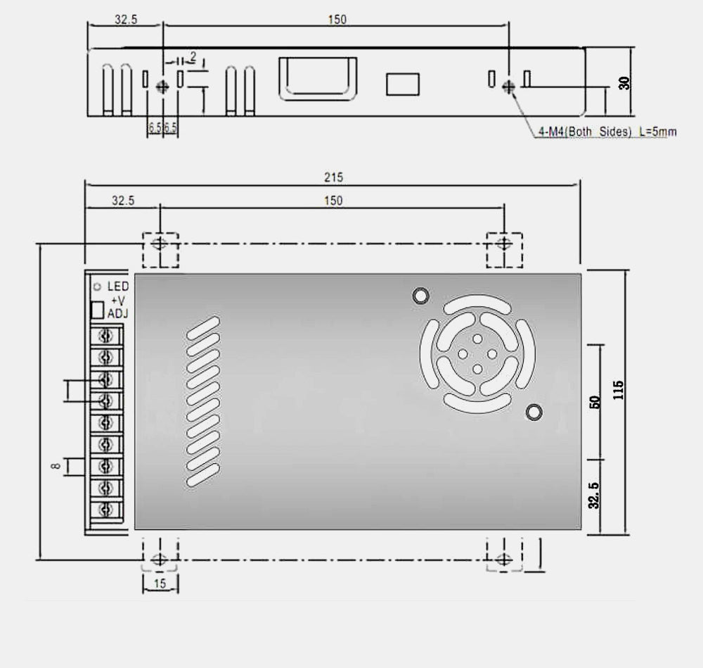 350W 24V 36V 48V Switch Power Supply for Stepper Motor CO2 Laser Cutting Machine