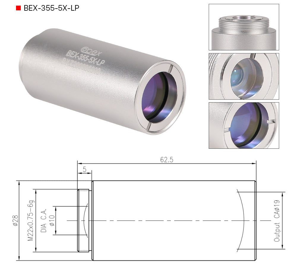 Raylasers 355nm UV Beam Expander