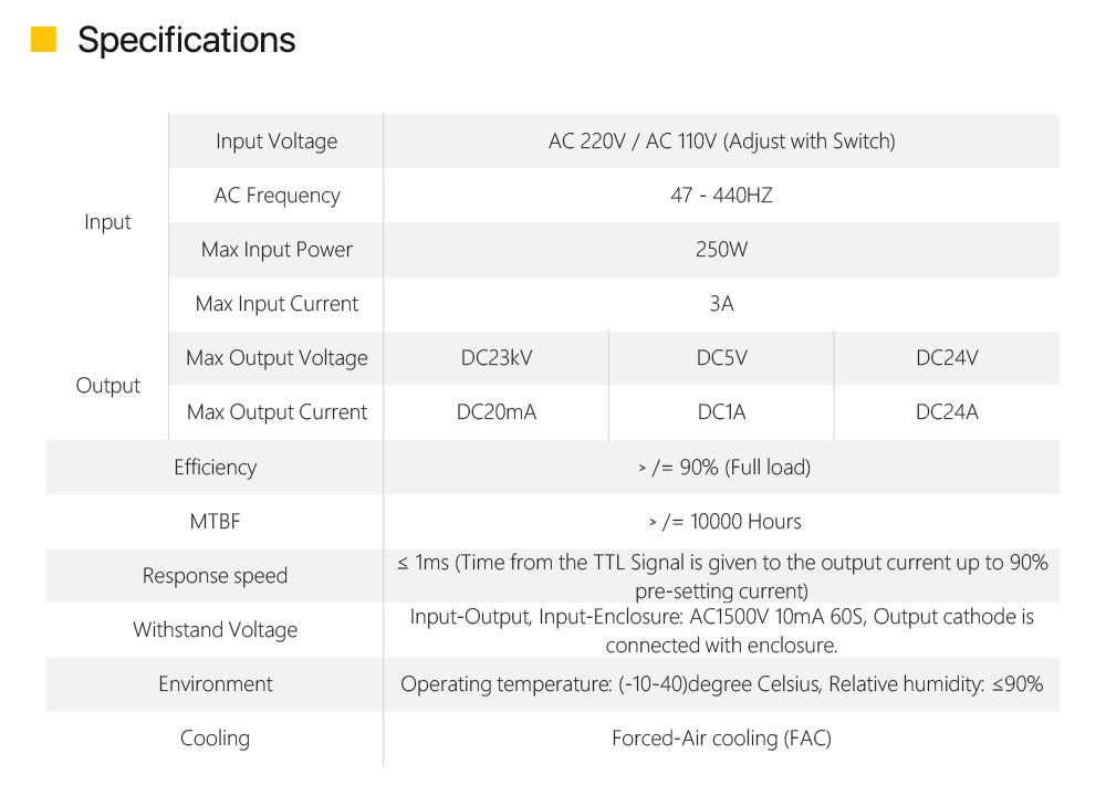 35-50W CO2激光电源MYJG-40NG