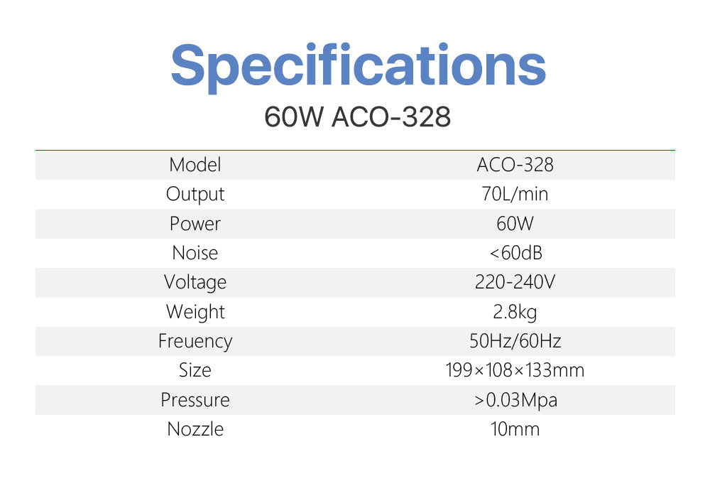 60W Hailea ACO-328 Air Compressor Pump