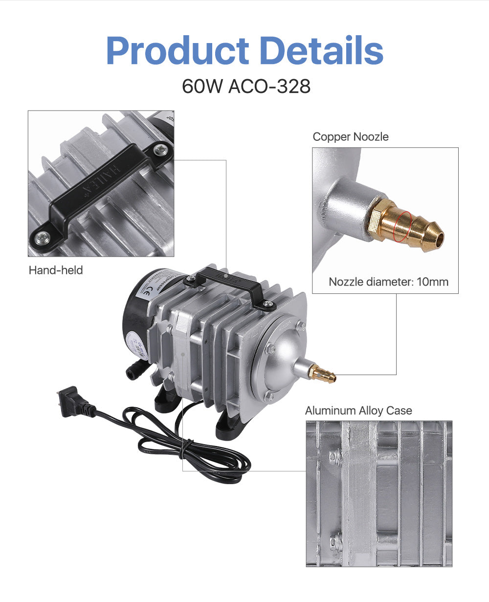 60W Hailea ACO-328 Air Compressor Pump