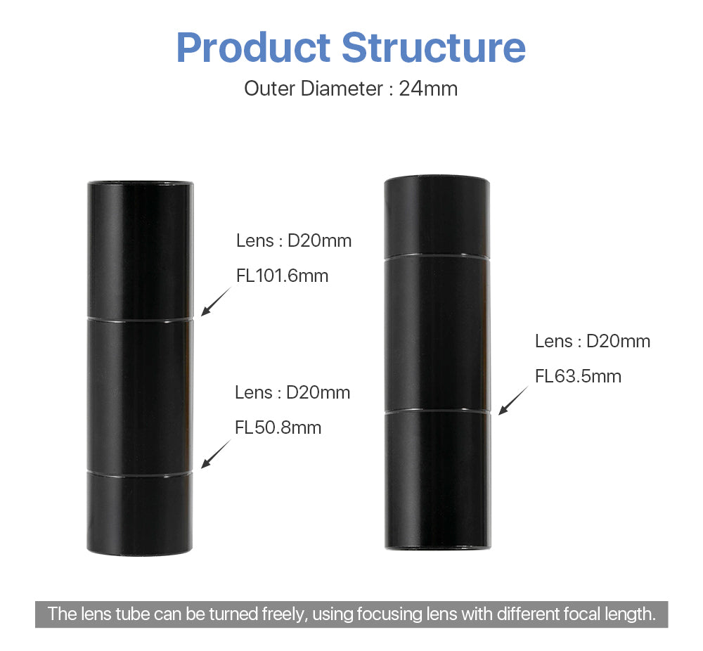 C Series CO2 Lens Tube O.D. 24mm