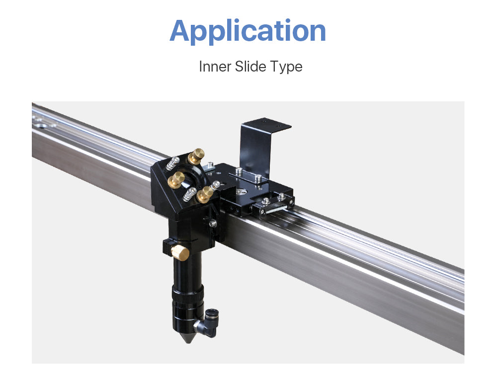 Raylasers CO2 Laser Head Inner Slider Type with Air Assist Nozzle for Inner Rail