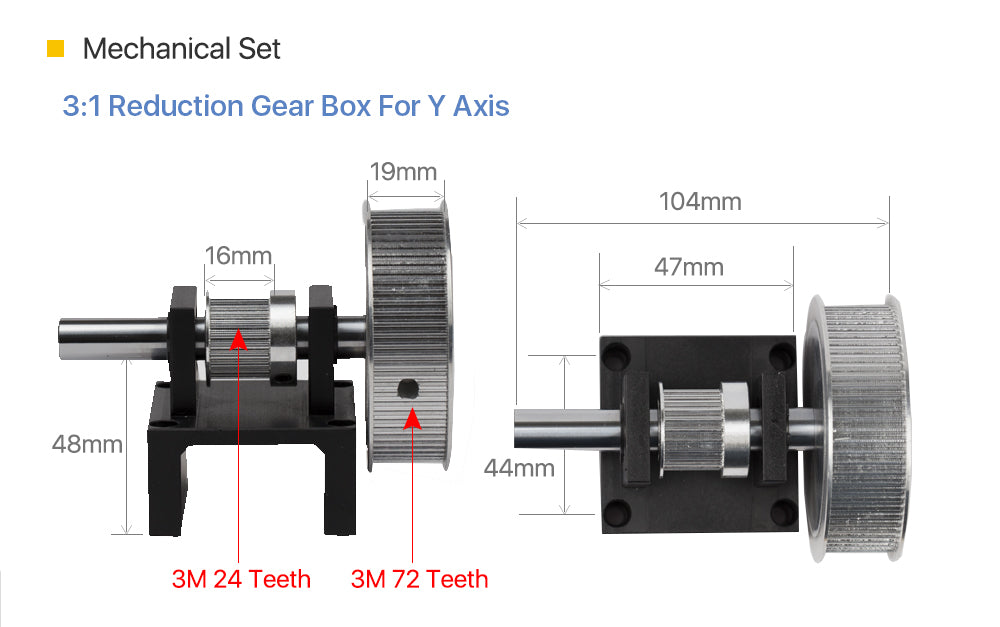 C Series CO2 Laser Metal Parts Mechanical Parts Set Transmission Laser head