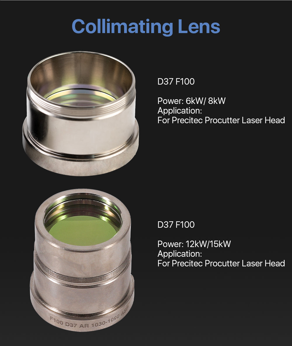 Raylasers Collimating & Focus Lens With Lens Tube For Precitec Procutter Cutting Head