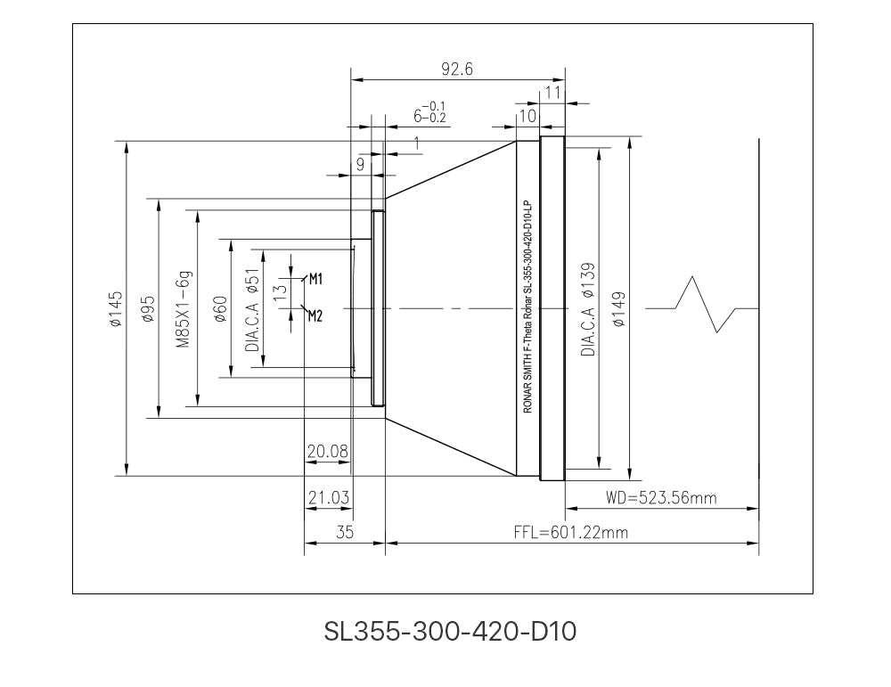 Raylasers UV F-theta Scan Lens