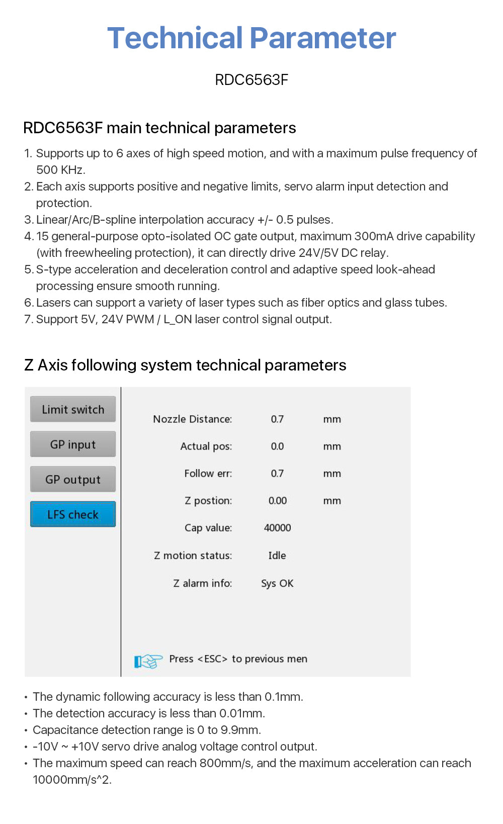 Rudia RDC6563F Fiber Laser Controller