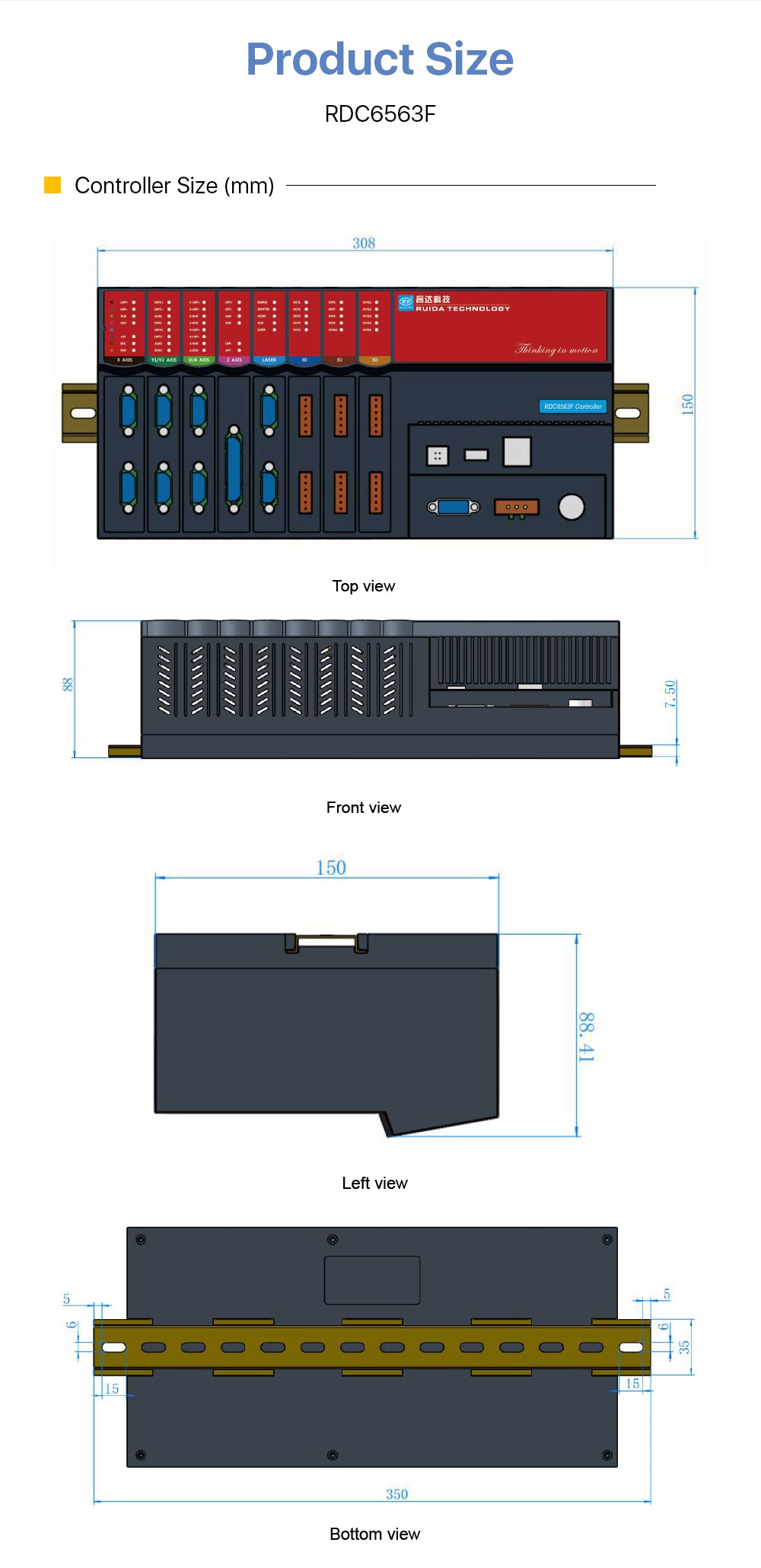 Rudia RDC6563F Fiber Laser Controller