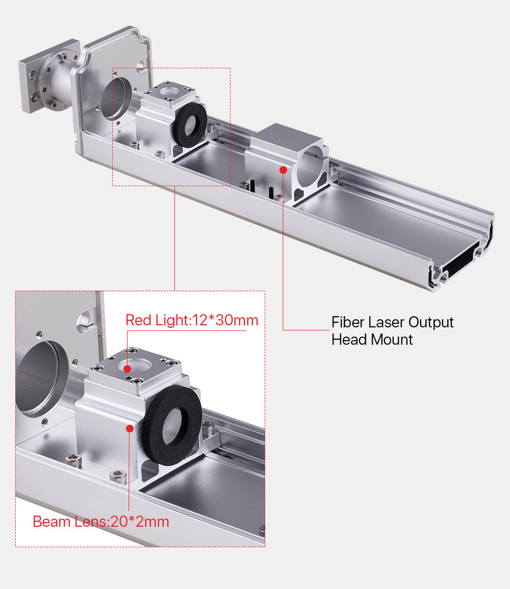 Fiber laser path for laser marking machine