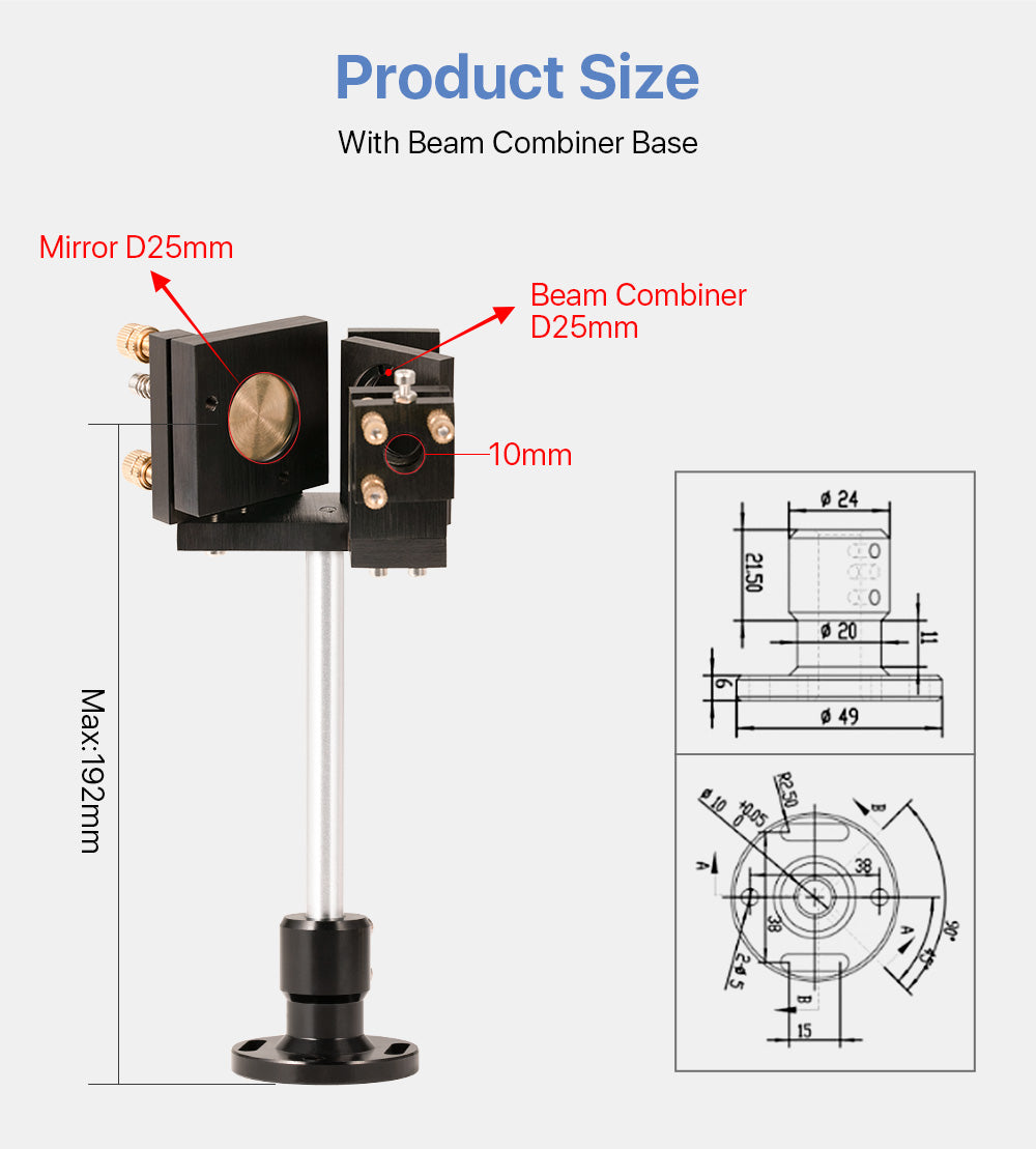 E Series 1st Mirror Mount（Including Beam Combiner）