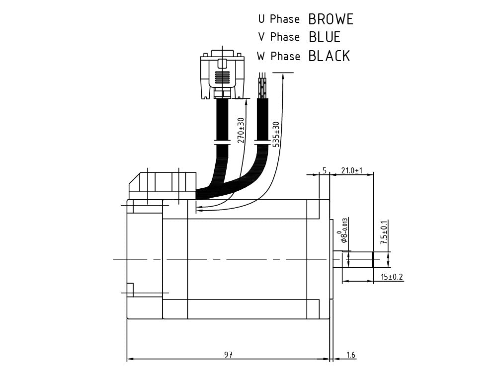 Leadshine HBS57+573HBM20-1000 Nema23 3 Phase Hybrid Servo Closed Loop