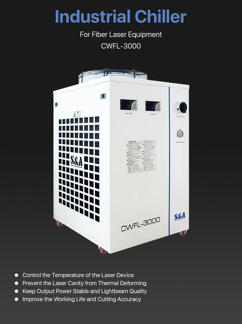 S&A Industrial Chiller（Fiber）CWFL-3000ET & 3000BT