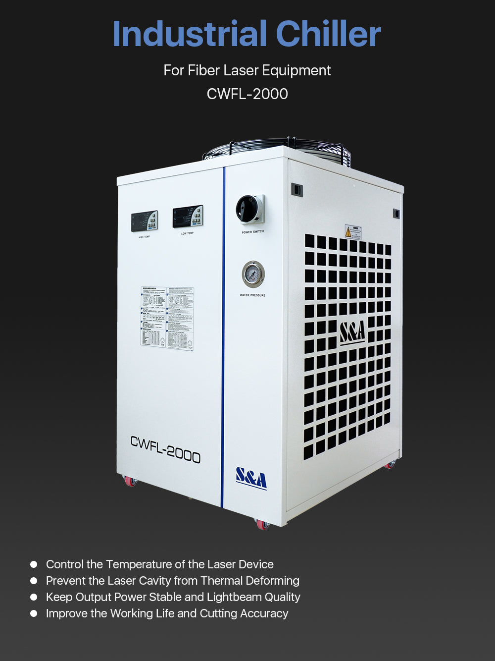 S&A Industrial Chiller（Fiber）CWFL-2000EN & 2000ANS & 2000BNS