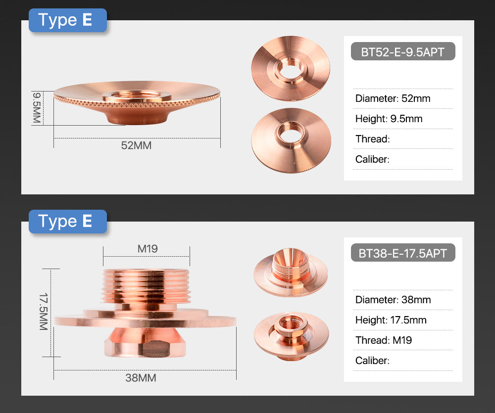 Raylasers OEM Bystronic Nozzle E Type