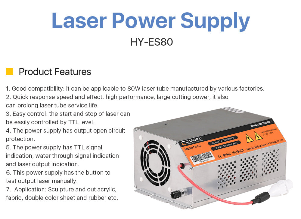 Raylasers 80-100W HY-Es Serise Power Supply