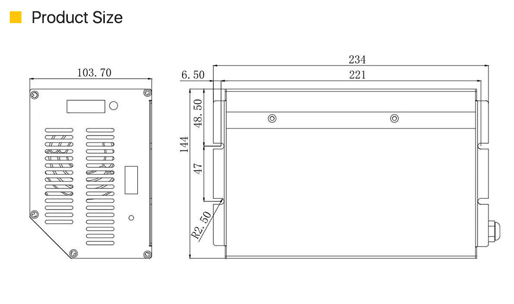 Raylasers 80-100W HY-Es Serise Power Supply