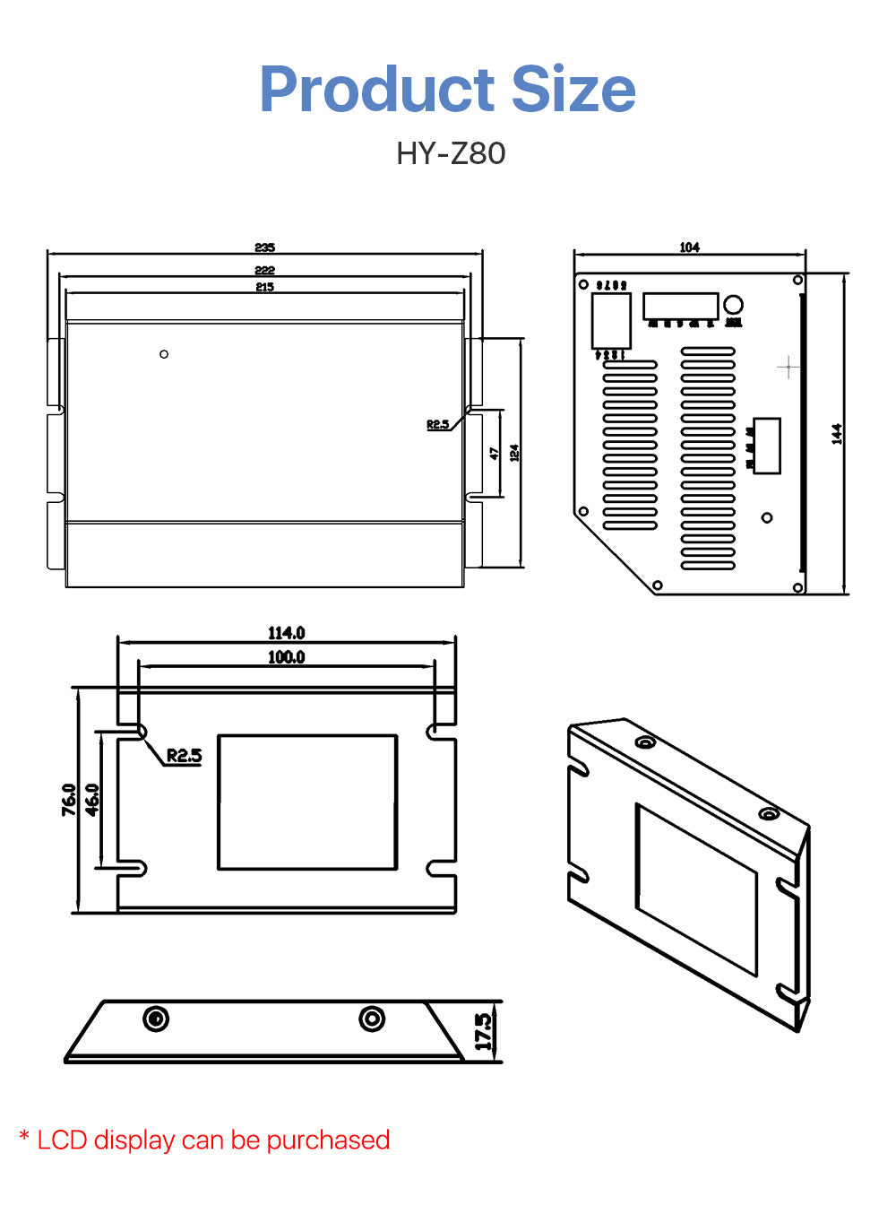 80-100W CO2 Laser Power Supply AC90-250V