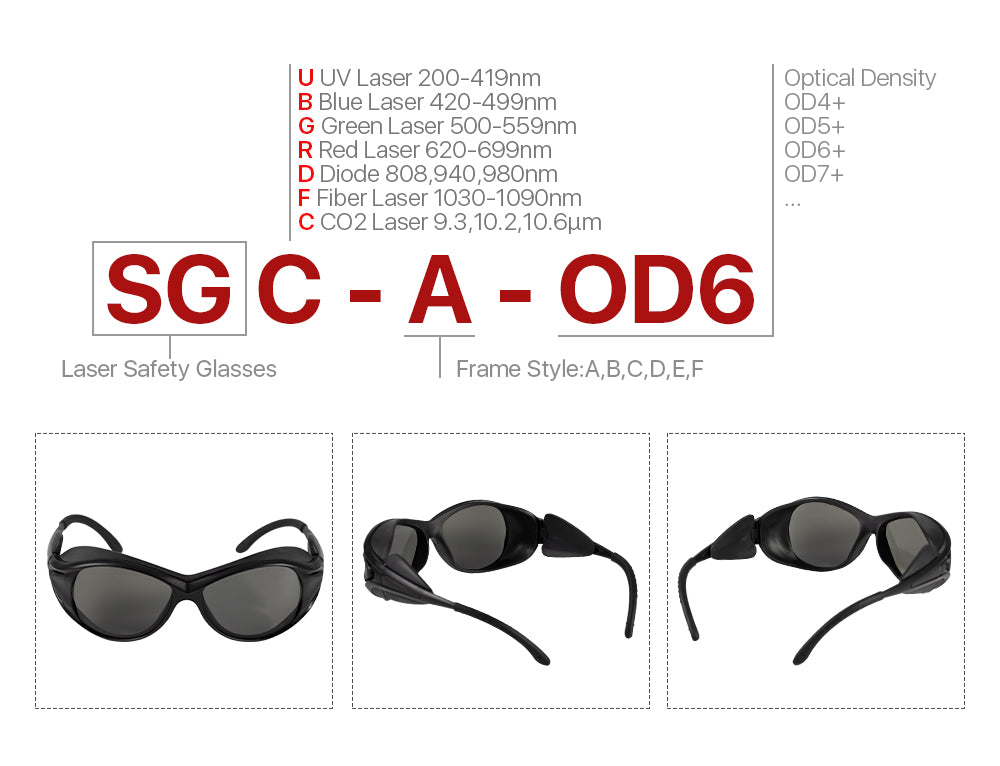 Safety Goggles 10600nm For CO2 Laser