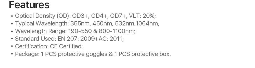 Fiber Laser Welding Safety Protection Goggles