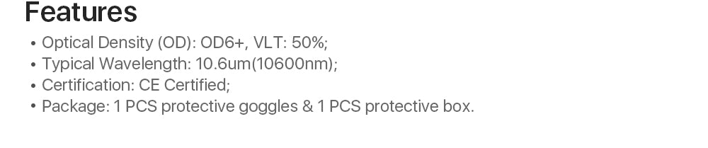 CO2 Laser Safety Goggles