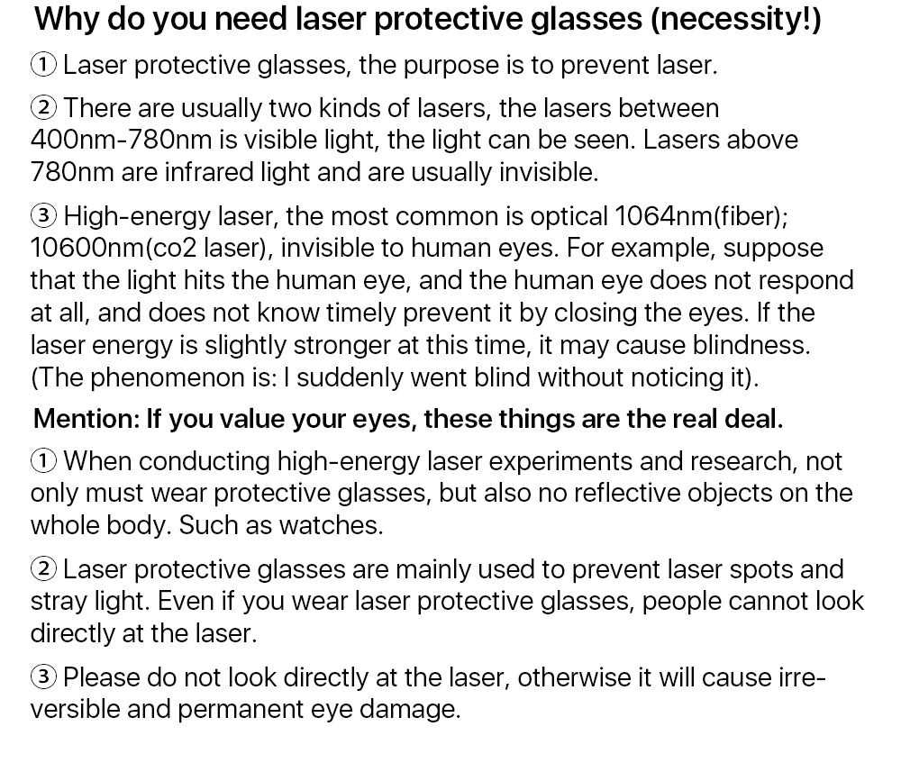 Safety Goggles 1064nm For Fiber Laser