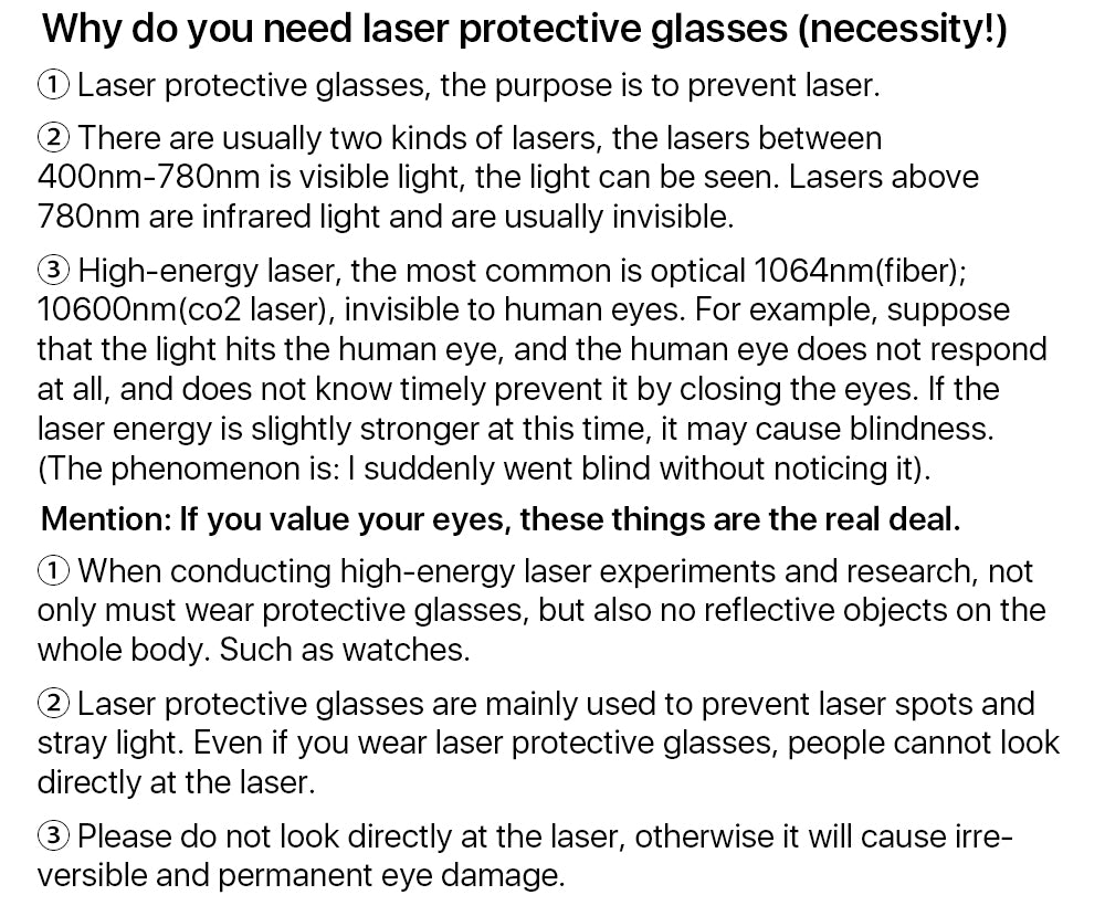 Laser Safety Goggles Protective Glasses