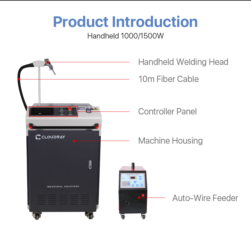 Raylasers 1-1.5KW Handheld Fiber Laser Welding Machine