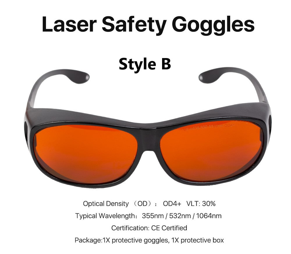 355 & 532nm OD4 Laser Safety Goggles For Welding