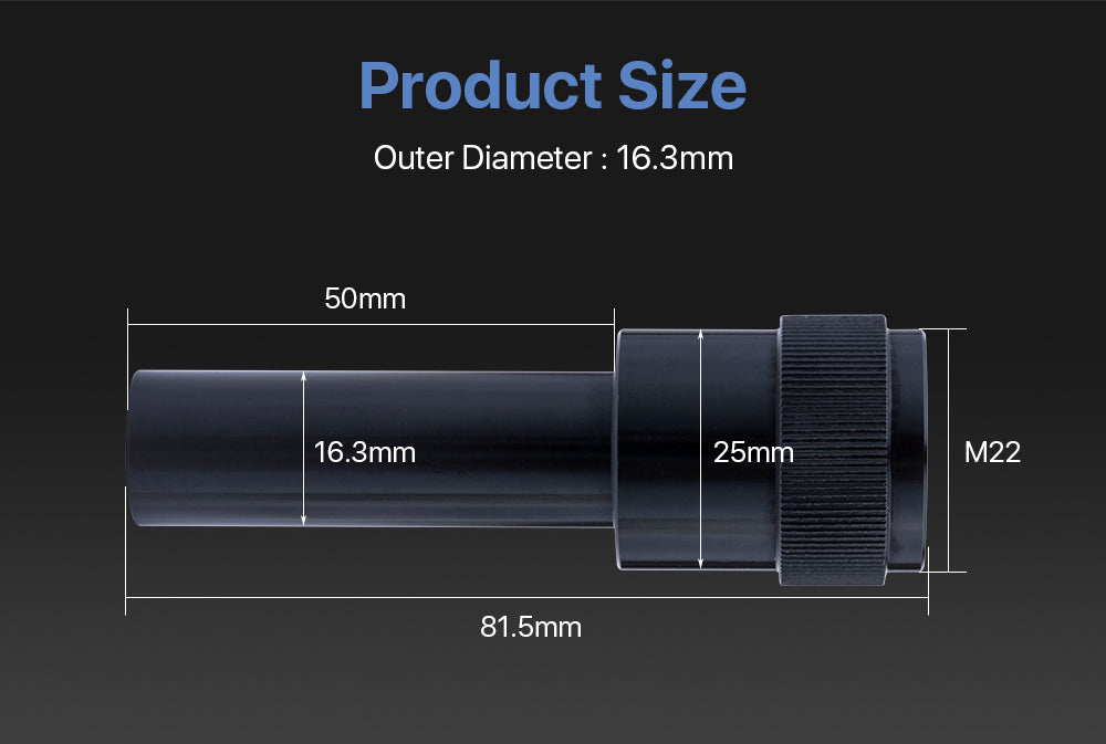 CO2 Lens Tube Outer Diameter 16.3mm for CO2 Laser Machine