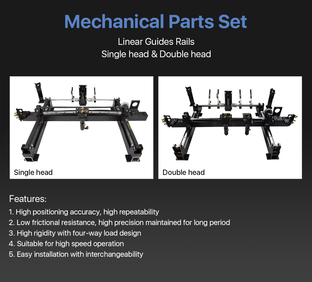 linear Guideways Rails for DIY CO2 Laser Engraving Cutting Machine