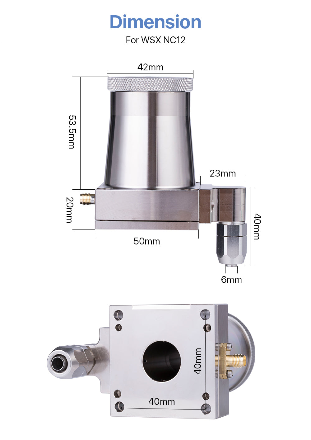 Nozzle Connector for WSX NC12 Fiber Laser Cutting Head