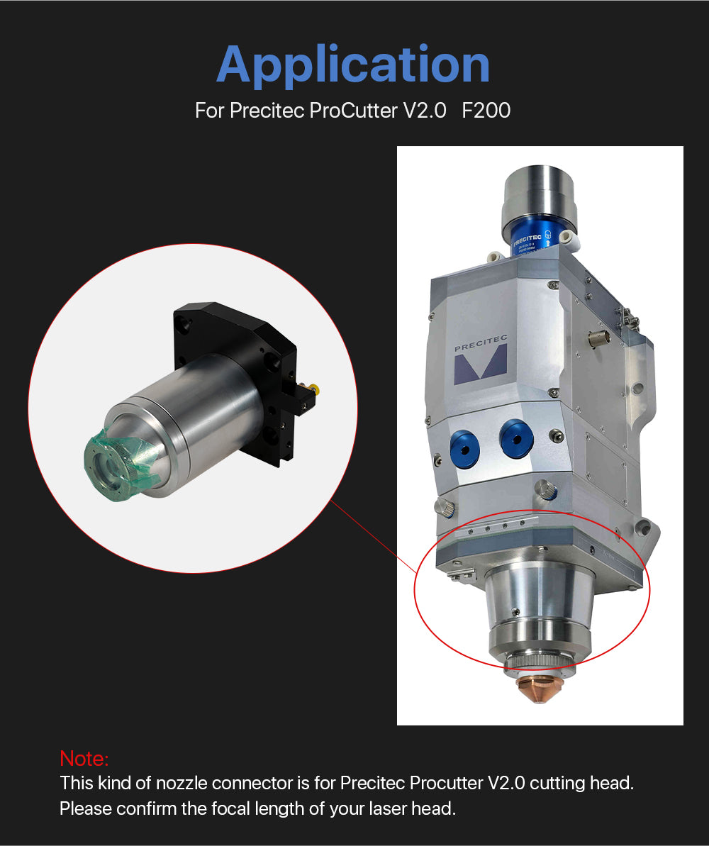 Fiber Laser Cutting Head Parts Nozzle Connector