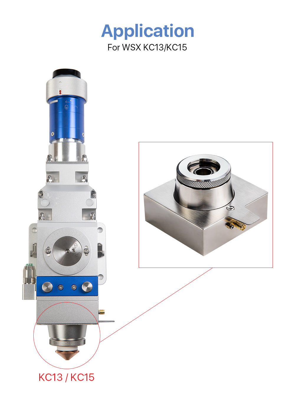 Nozzle Connector for WSX KC13 KC15 Fiber Laser Cutting Head