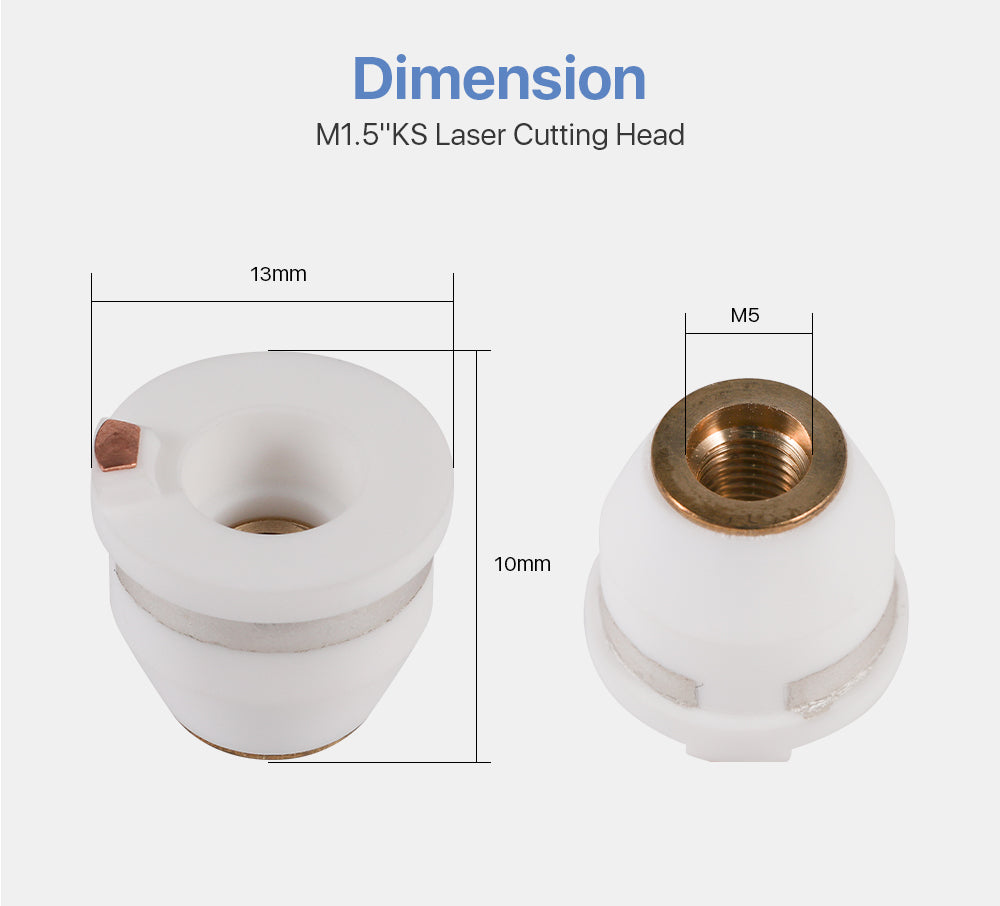 Raylasers Precitec 3D Laser Cutting Ceramics For M1.5" KS Laser Cutting Head