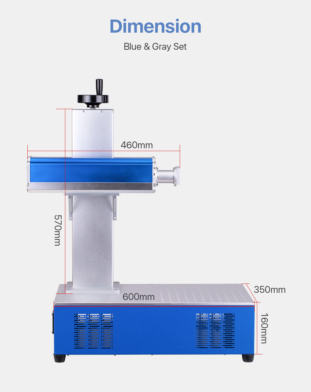 Raylasers Fiber Laser Cabinet Portable Marking Housing Set 500/800mm Auto-Lift for DIY 1064nm Fiber Marking Installation