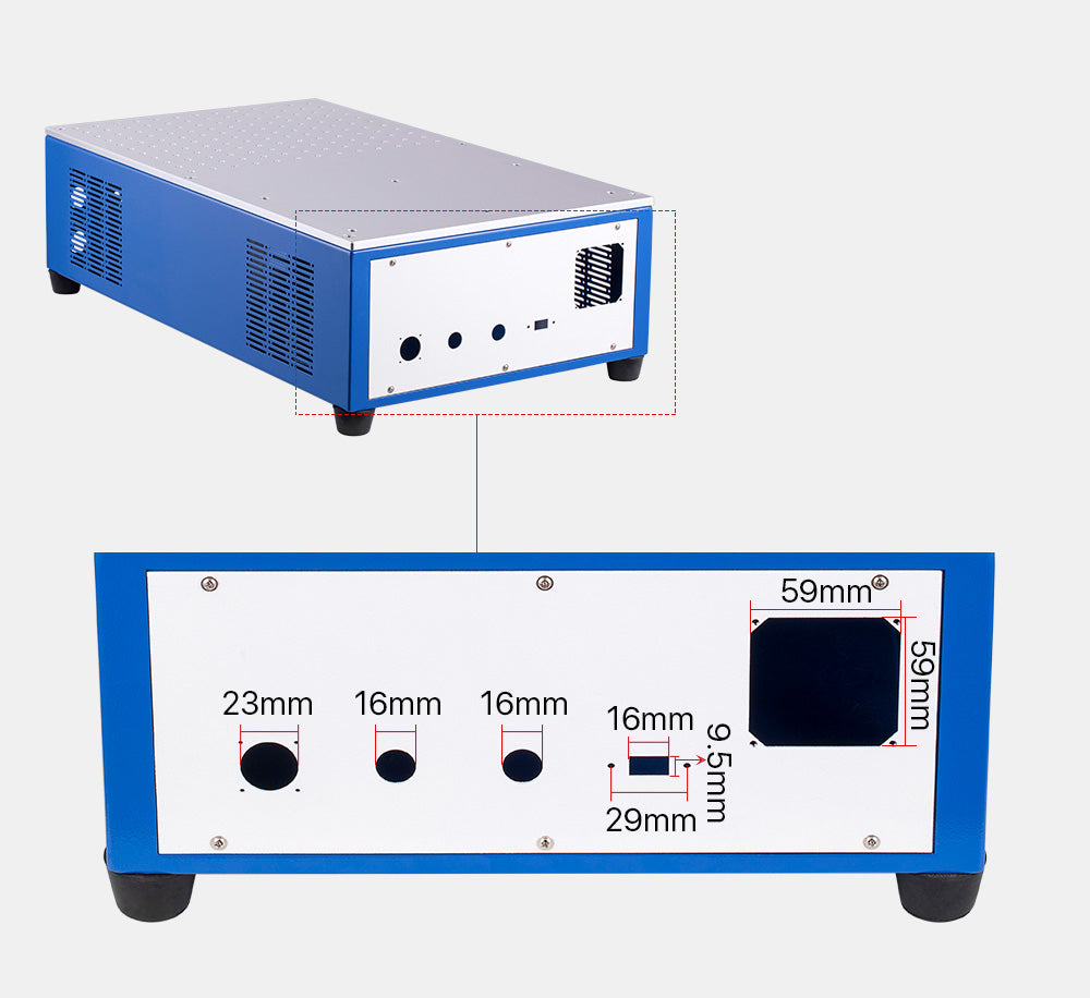 Raylasers Fiber Laser Cabinet Portable Marking Housing Set 500/800mm Auto-Lift for DIY 1064nm Fiber Marking Installation