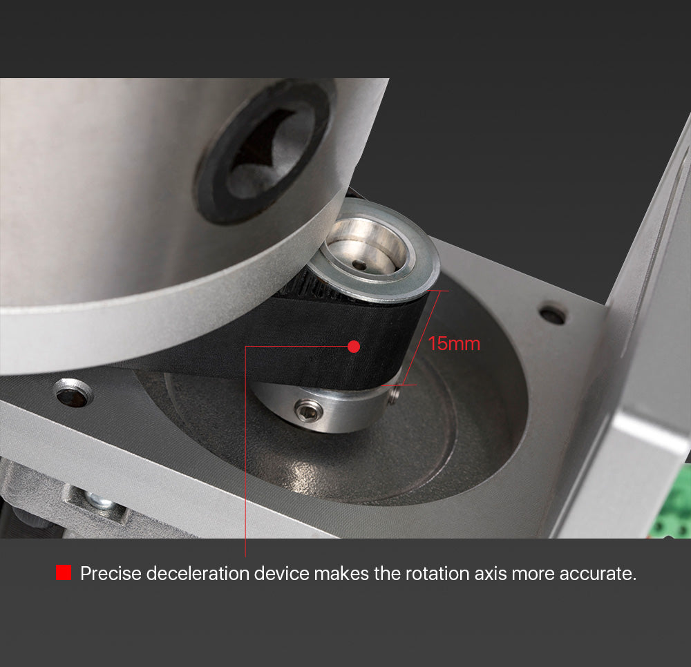 Rotary Attachment Diameter160mm Nema34 Motor and Driver for Cuboid Objects Circular Fiber Marking Machine