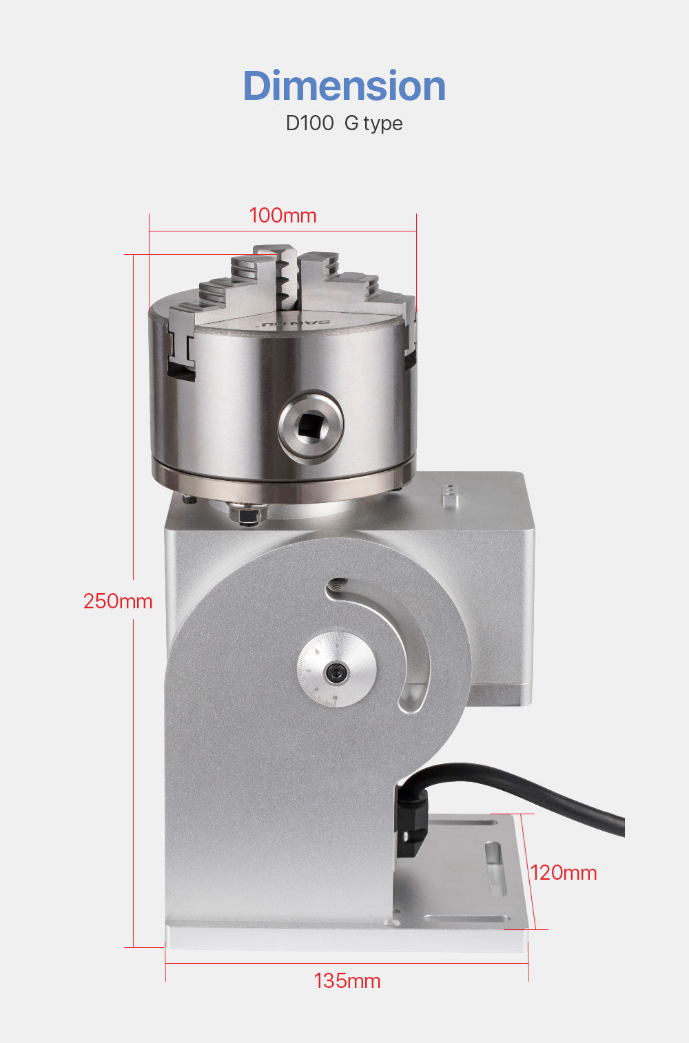 Rotary Attachment Diameter10mm Neam 34 Motor and Driver for Cuboid Objects Circular Marking