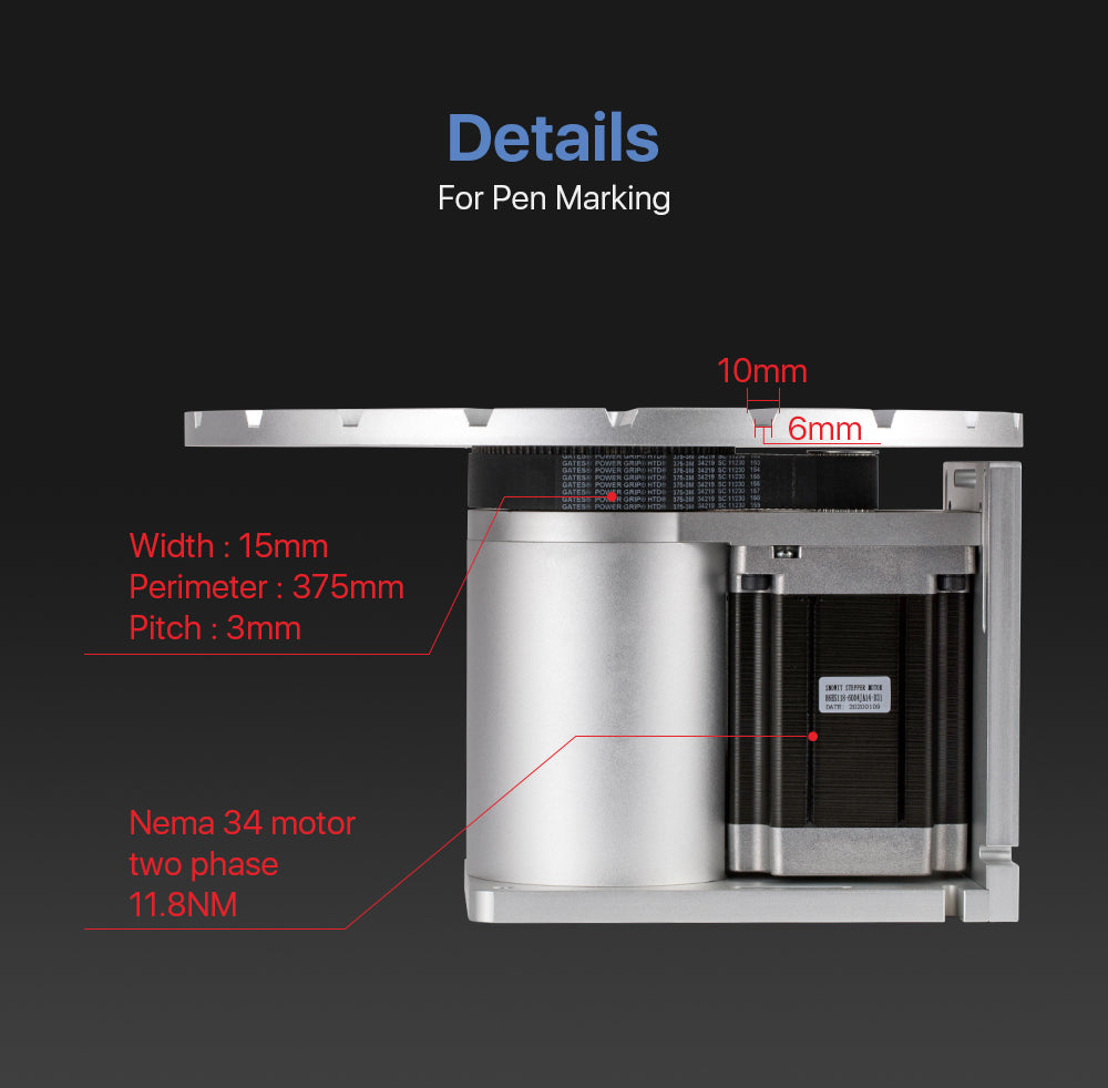 Rotary Worktable 20 Slots Neam 34 Motor and Driver for Pen Lipstic and other Cylinder Marking