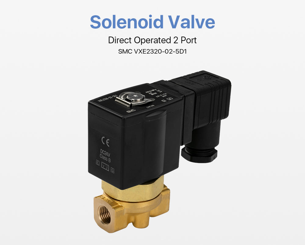 Raylasers Direct Operated 2 Port Solenoid Valve SMC VXE2330-02-5D1 Air Steam 3.0Mpa