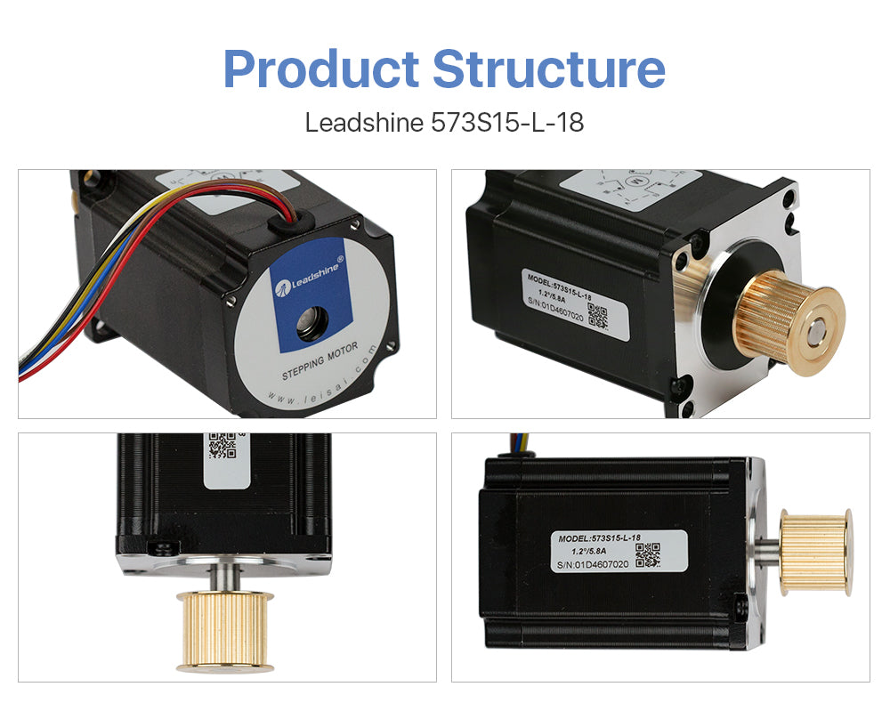 Leadshine 3-Phase Stepper Motor 573S15-L-18 NEMA23